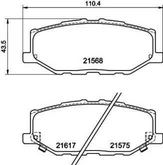 Brake Pad Set, disc brake HELLA 8DB355040421