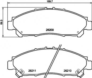 Klocki ham. przód TOYOTA HELLA 8DB355040431