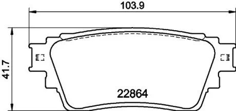 Klocki ham. tył MITSUBISHI HELLA 8DB355040501