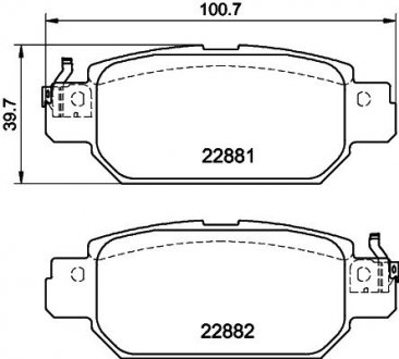 Klocki ham. tył NISSAN HELLA 8DB355040651