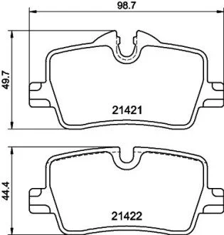 Колодки гальмівні (задні) BMW 3 (G20/G80/G28)/4 (G22/G82) 18- HELLA 8DB355040681 (фото 1)