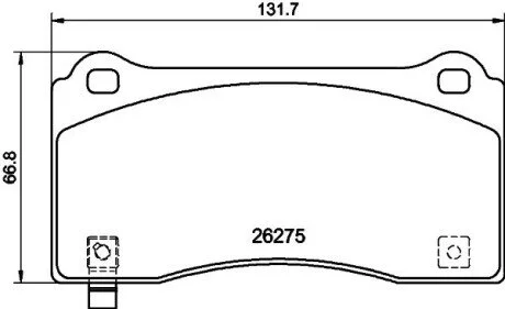 Колодки гальмівні передні TESLA MODEL 3 HELLA 8DB355040861