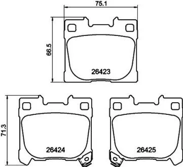 Klocki ham. tył TOYOTA HELLA 8DB355041081