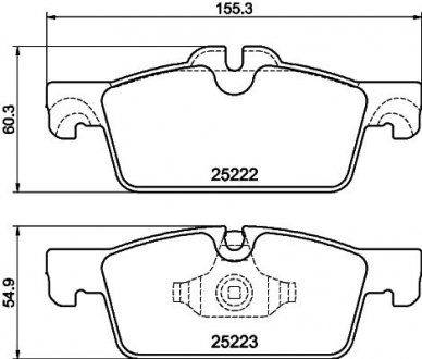 Klocki ham. przód PEUGEOT HELLA 8DB355041101