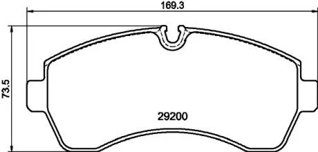 Brake Pad Set, disc brake HELLA 8DB355043911