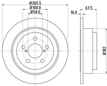 Тормозной диск перед. Forester/Impreza/Legacy 89-08 1.5-2.5 PAGID HELLA 8DD355105-331 (фото 1)
