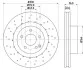Тормозной диск W220 (PRO) PAGID HELLA 8DD355106-851 (фото 4)