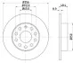 VW Диск тормозной задн.Audi A3,Caddy III,Golf V,VI,Touran,Skoda Octavia II,SuperB II HELLA 8DD 355 109-641 (фото 4)