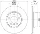 Тормозной диск перед. E60/E61 03-10 Pro PAGID HELLA 8DD355109-901 (фото 4)