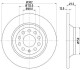 VW Диск тормозной задний AUDI A6 2.0i 2.4i 2.7TDI 2.8FSI 3.0i 05- (302*11.7) HELLA 8DD 355 111-181 (фото 4)