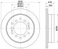 Диск гальмівний зад. Toyota Land Cruiser 96- HELLA 8DD 355 114-861 (фото 4)