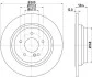 Тормозной диск зад. W221/C216/R230 04-13 2.0-6.0 (PRO) PAGID HELLA 8DD355115-411 (фото 4)