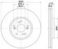 Тормозной диск перед. Accord VIII 08- 2.0-2.4 320mm PAGID HELLA 8DD355116-091 (фото 4)