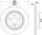 Тормозной диск зад. XC60 08- 2.0-3.2 (PRO) PAGID HELLA 8DD355116-191 (фото 1)