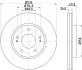 Тормозной диск перед. Lancer/Outlander/Space Runner 99- 1.3-2.4 PAGID HELLA 8DD355116-311 (фото 4)