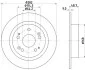 Тормозной диск зад. Accord VIII 08- 2.0-2.4 282mm PAGID HELLA 8DD355116-521 (фото 1)