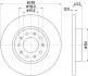 Гальмівний диск зад. Fiat 500X Jeep Renegade 1.0-2.4 06.05- HELLA 8DD 355 116-671 (фото 1)