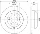 Диск гальмівний Hyundai Grand Santa Fé, Santa Fé Ii, Santa Fé Iii Kia Sedona Iii, Sorento Ii 2.0D-3.5 01.09- HELLA 8DD355116-871 (фото 4)