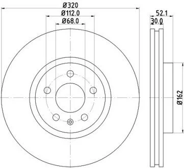 Диск гальмівний HELLA 8DD 355 117-191