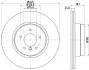 Тормозной диск зад. X5 E70/F15/F85/ X6 E71/E72/F16/F86 07- 3.0-4.8 (PRO) PAGID HELLA 8DD355117-761 (фото 4)