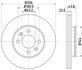 Тормозной диск перед. Accent/Solaris/Rio 10- 1.1-1.6 (PRO) HELLA PAGID 8DD355117-981