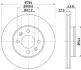 Тормозной диск перед. Accent/Solaris/Rio 10- 1.1-1.6 (PRO) PAGID HELLA 8DD355117-981 (фото 4)