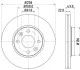Тормозной диск передний Dacia Dokker, Lodgy 1.2-1.6, 03.12- Mercedes Citan 11.12- Renault Captur, Clio, Kangoo 0.9-1.6, 02.08- HELLA 8DD 355 118-491 (фото 4)