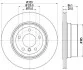 Гальмівний диск зад. E60/E61 04-10 2.5-3.0 (PRO) PAGID HELLA 8DD355119-201 (фото 4)