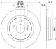 Гальмівний диск зад. Mercedes B Klasa 246 11- HELLA 8DD 355 119-421 (фото 4)