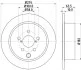 Тормозной диск зад. SUBARU FORESTER 13- 274X10 HELLA 8DD 355 120-341 (фото 4)