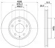 Диск тормозной передн не вент Mazda 3 (BM) 13- HELLA 8DD 355 120-441 (фото 4)