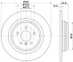 Диск тормозной зад. DB ML166 HELLA 8DD 355 122-861 (фото 4)