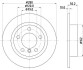 Диск гальмівний зад.Mini Countryman (R60), Paceman (R61) 1.6/1.6D/2.0D 08.10-10.16 HELLA 8DD 355 123-001 (фото 4)