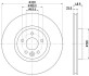 Тормозной диск перед. Transit Connect/Kuga/V40 05- 1.0-2.5(PRO) PAGID HELLA 8DD355125-151 (фото 4)