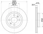 Диск гальмівний перед. Renault Clio I, Clio Ii, Kangoo, Kangoo Express, Megane I, Megane I Classic, Megane I Coach 1.2-2.0 06.8 HELLA 8DD 355 126-531 (фото 4)