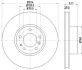 Диск тормозной перед. BMW 5-serie E39, 7-serie E38 (324*30) HELLA 8DD 355 127-101 (фото 4)