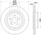 Гальмівний диск задній. DB S-Series (W222)/CL-Series (W216)/S-Series (W221)/SL-Series (W230) (05-17) HELLA 8DD 355 128-751 (фото 4)