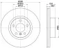 Диск тормозной (High Carbon) передний BMW X3 (F25) 2.0i-3.0D 10- HELLA 8DD 355 129-631 (фото 4)
