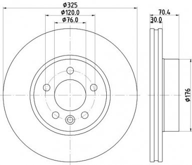 Tarcza ham. malow. HC prz. MAN VW HELLA 8DD355132211