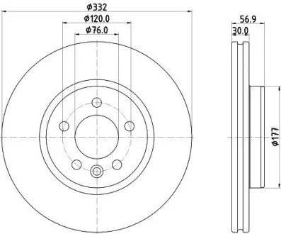 Tarcza ham. malow. HC prz. VW HELLA 8DD355132561