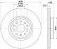 Tarcza ham. malow. przód CUPRA  VOLKSWAGEN 8DD355133731