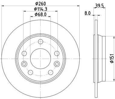 Tarcza ham. malow. tył RENAULT HELLA 8DD355133761