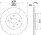 HELLA PRO TOYOTA Гальмівний диск передн. YARIS 1.0 20-, 1.5 20- 8DD 355 134-981