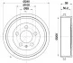 Тормозной барабан Fabia/Polo 1.0-2.0 99- PAGID HELLA 8DT355300-371 (фото 1)
