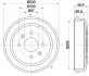 Гальмівний барабан задн. Spark/Aveo/Kalos/Kalos 03- HELLA 8DT 355 300-961 (фото 4)