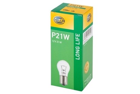 Лампа P21W 12V 21W BA15s Long life (упакування - коробка) HELLA 8GA 002 073-271