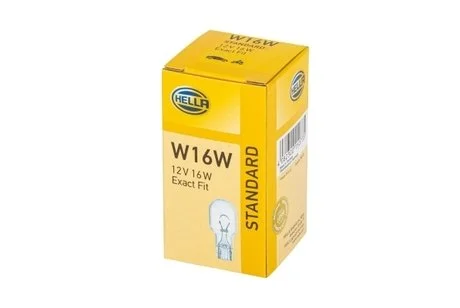 Автолампа T15 12V 16W W16W HELLA 8GA008246-001