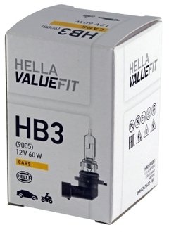 Лампа VALUEFIT HB3 12V 60W P20d HELLA 8GH 242 632-181