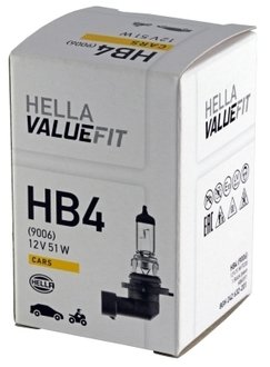 Лампа VALUEFIT HB4 12V 51W P22D HELLA 8GH 242 632-201 (фото 1)