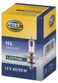 Автолампа H4 12V 60/55W P43T LONG LIFE HELLA 8GJ002525-481